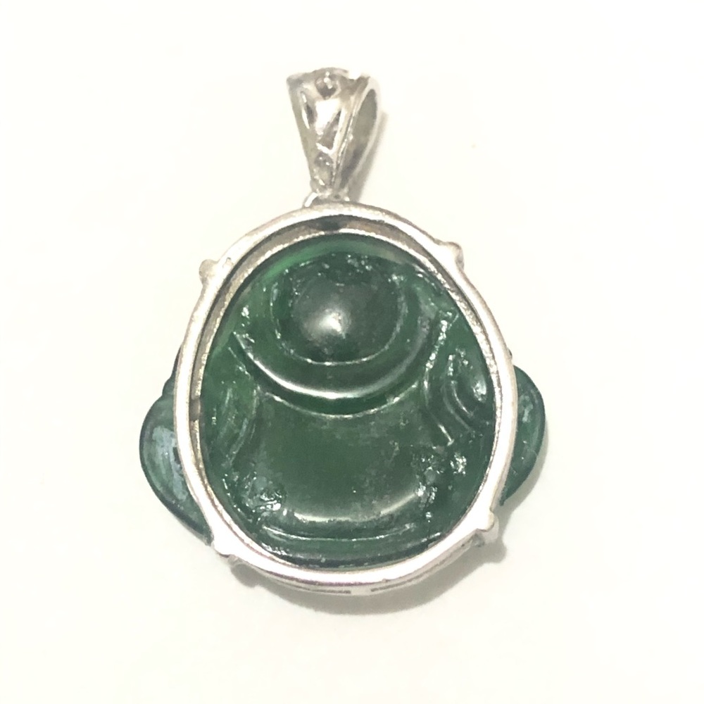 Authentic Type A Real Lucky Green Jade Pendant - image 2